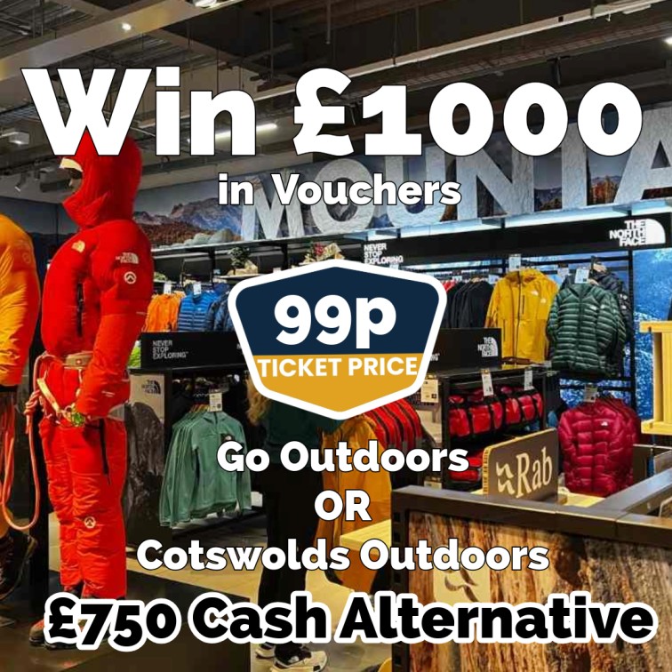 Win £1000 Go Outdoors or Cotswolds Outdoors Vouchers